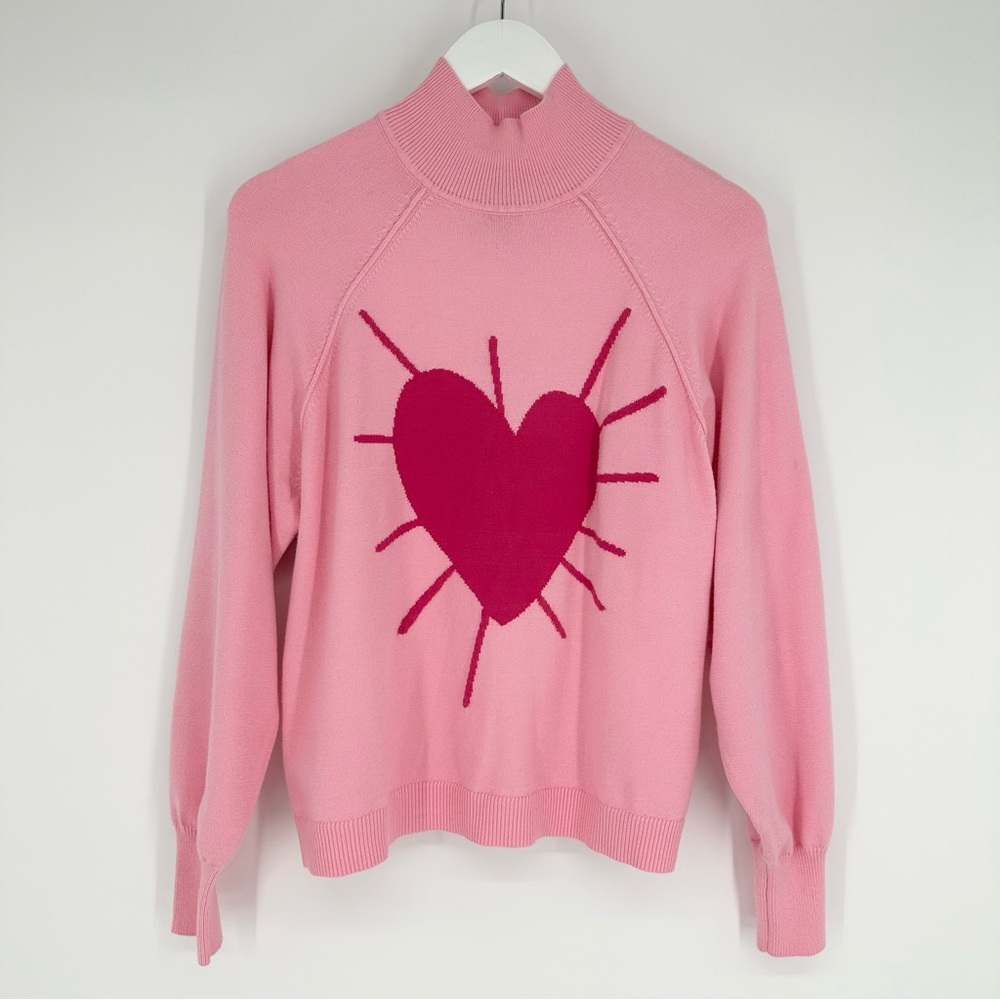 XOKR Kerri Rosenthal Pink Heart Sweater